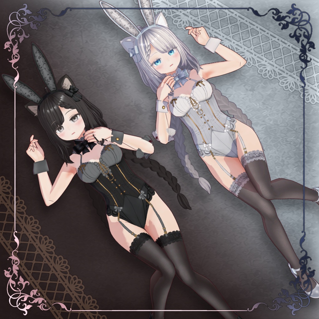 【VRoid衣装6色】Antique Bunny Costume (アンティークバニー衣装)
