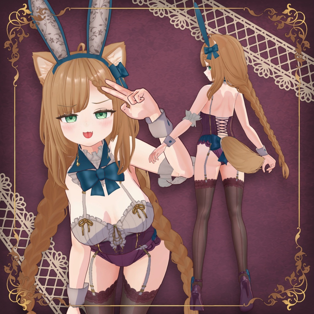 【VRoid衣装】Antique Bunny Costume (アンティークバニー衣装)