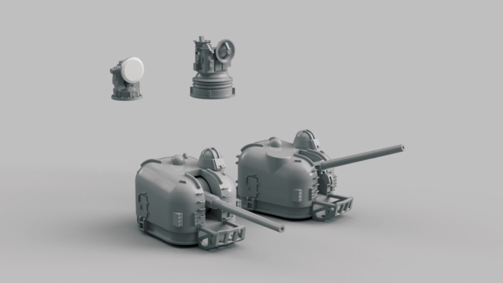 1/700 Mk-42 5インチ単装砲