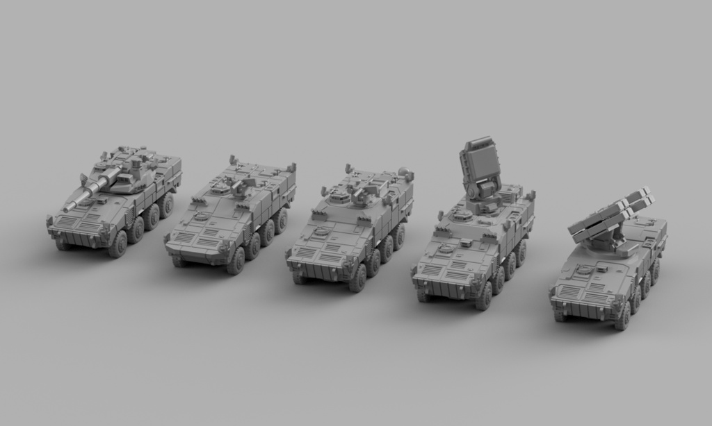 1/700 共通戦術装輪車セット②(架空)
