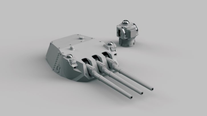 1/700 Mk.62 14inch 3連装速射砲 (架空兵装)