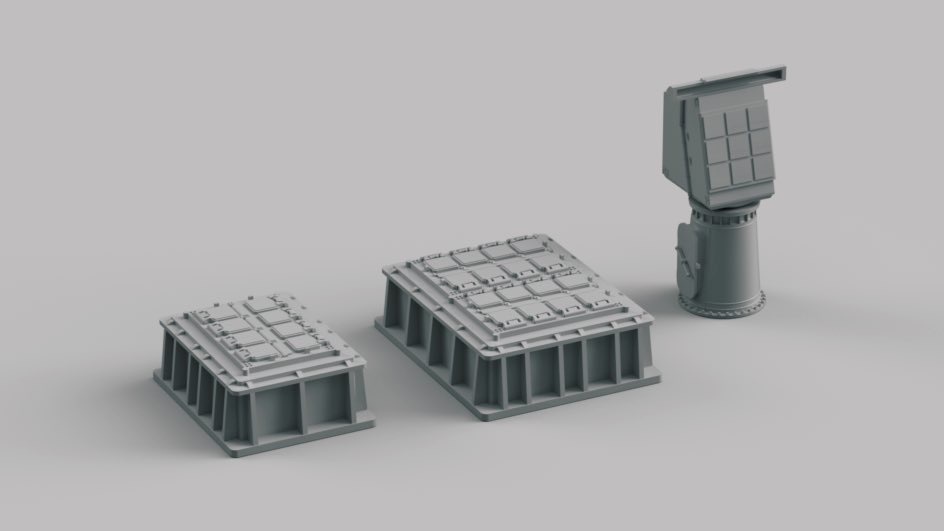 1/700 Mk41 VLS半 (8、16セル半埋込タイプ) セット