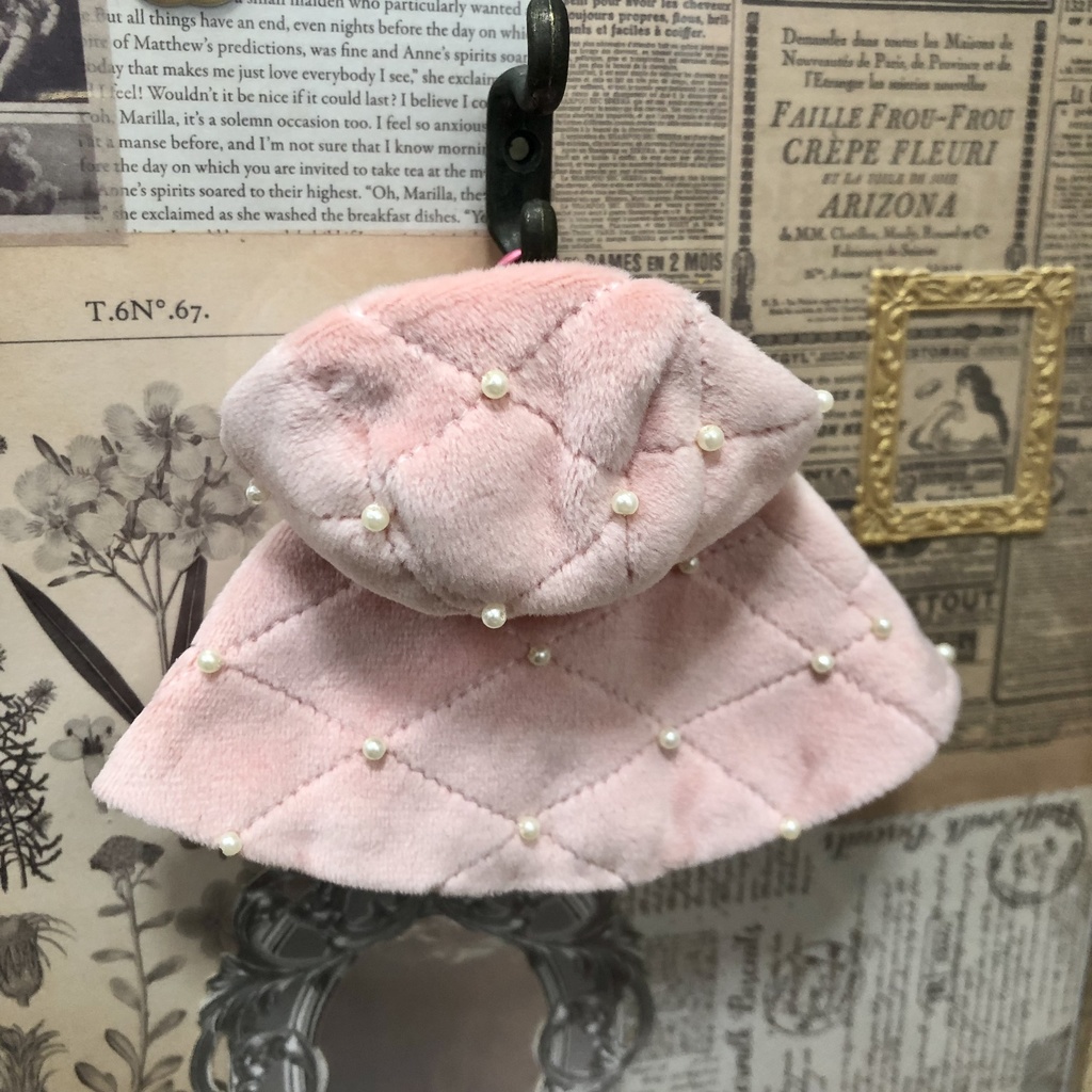 ダイヤステッチ×パールの冬ケープ