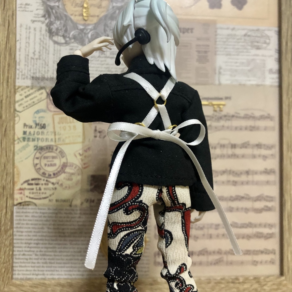 ブラウス+リボンベルトセット