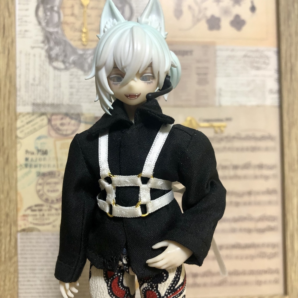 ブラウス+リボンベルトセット