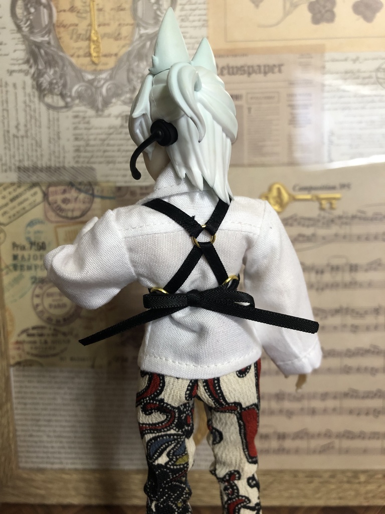 ブラウス+リボンベルトセット