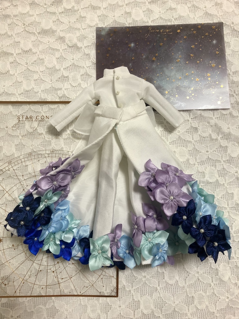 紫陽花パンツドレス