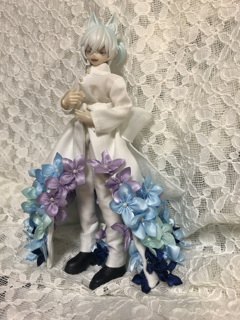 紫陽花パンツドレス