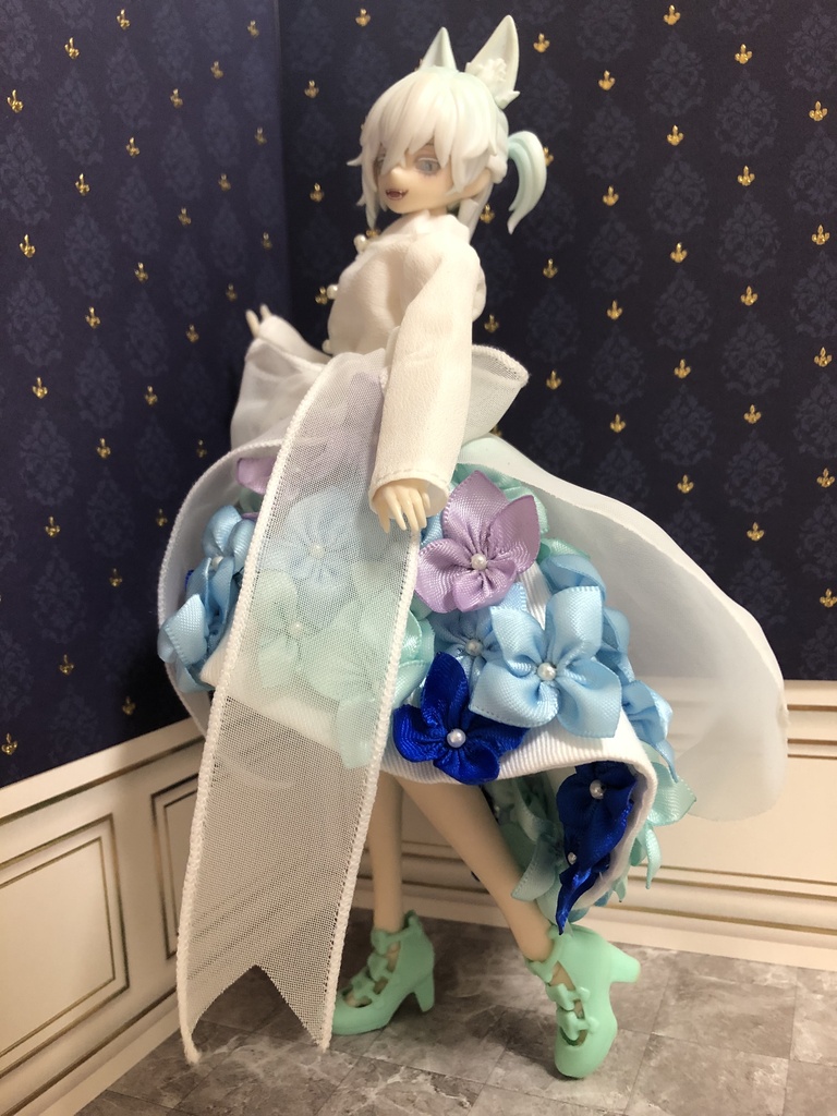 紫陽花ドレス スカートver