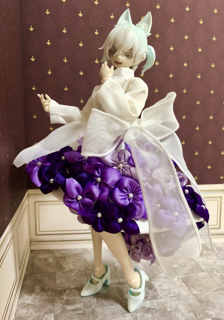 紫陽花ドレス スカートver