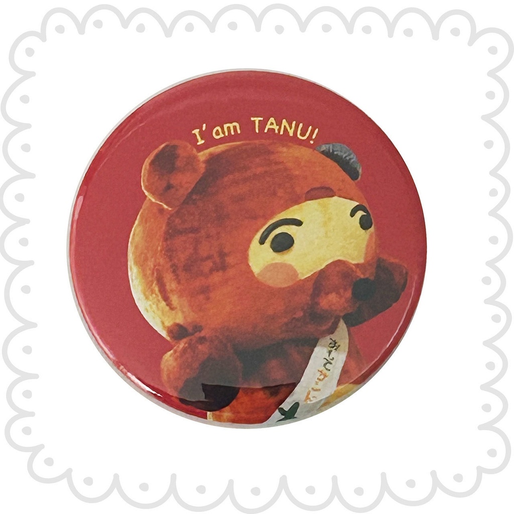 たぬ缶バッジ(57mm)3色