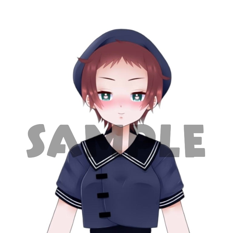 【FaceRig対応/モデリング済】 セーラー女の子