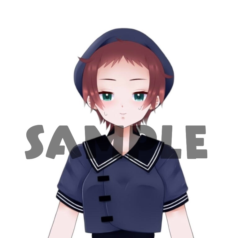 【FaceRig対応/モデリング済】 セーラー女の子