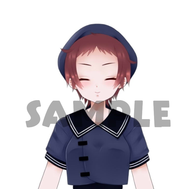 【FaceRig対応/モデリング済】 セーラー女の子