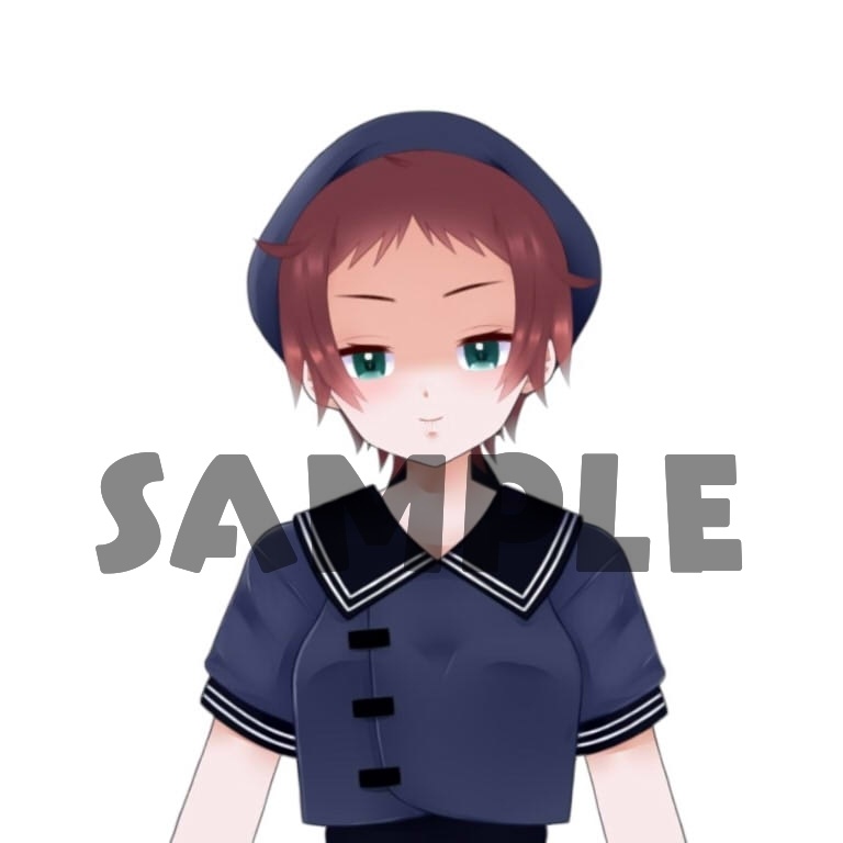【FaceRig対応/モデリング済】 セーラー女の子