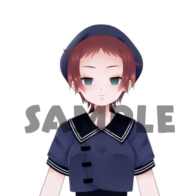 【FaceRig対応/モデリング済】 セーラー女の子