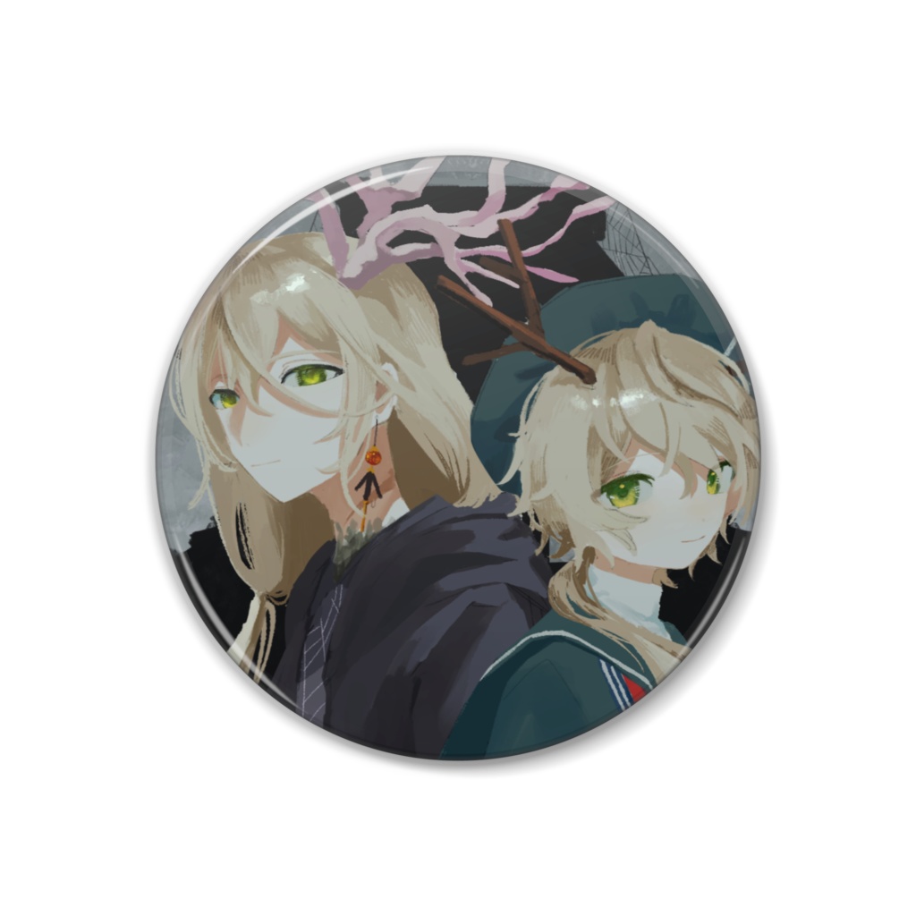 3周年記念イラスト海駆ワタル(大と小)　缶バッチ