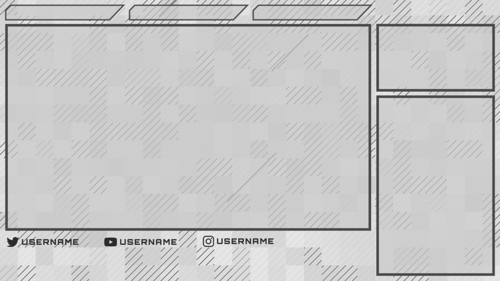 【配信用オーバーレイ】 "Monotone" Stream Package | Overlay | Twitch | Youtube