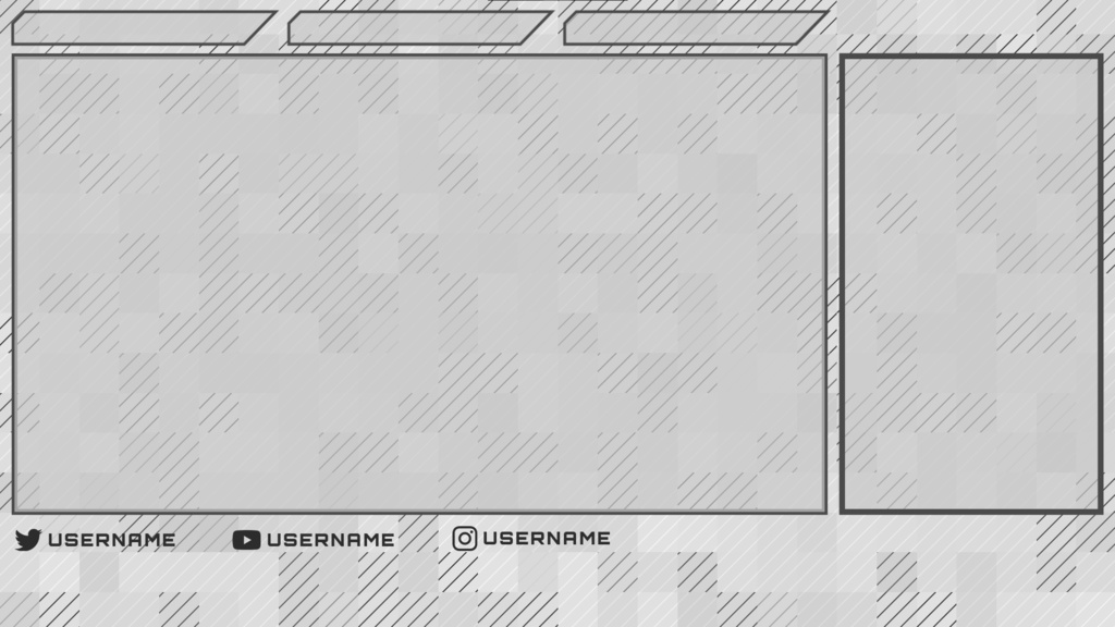 【配信用オーバーレイ】 "Monotone" Stream Package | Overlay | Twitch | Youtube