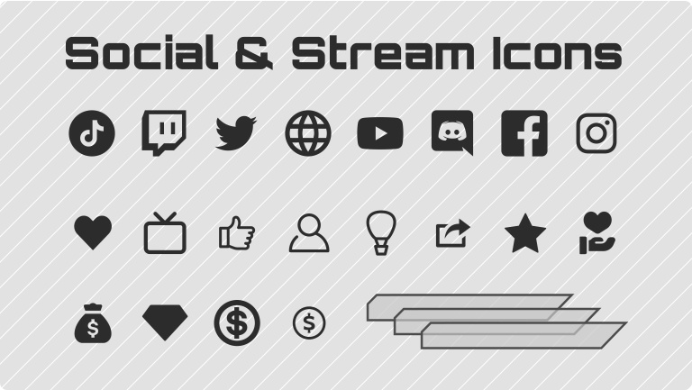 【配信用オーバーレイ】 "Monotone" Stream Package | Overlay | Twitch | Youtube