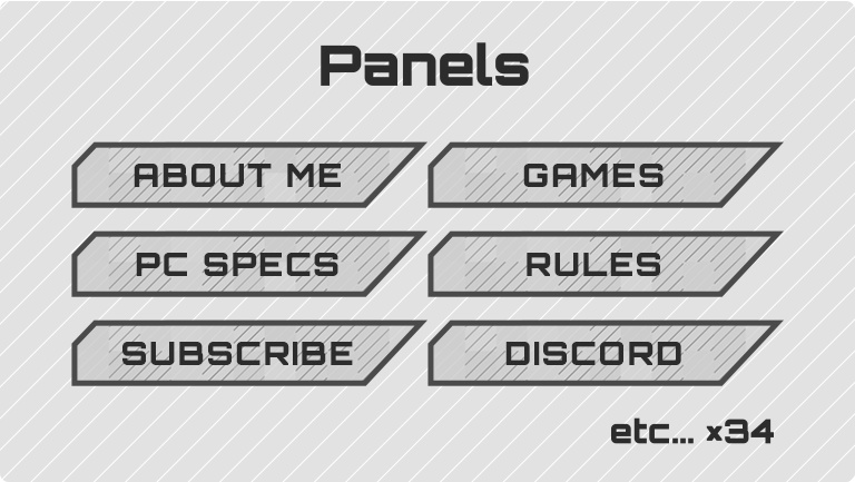 【配信用オーバーレイ】 "Monotone" Stream Package | Overlay | Twitch | Youtube