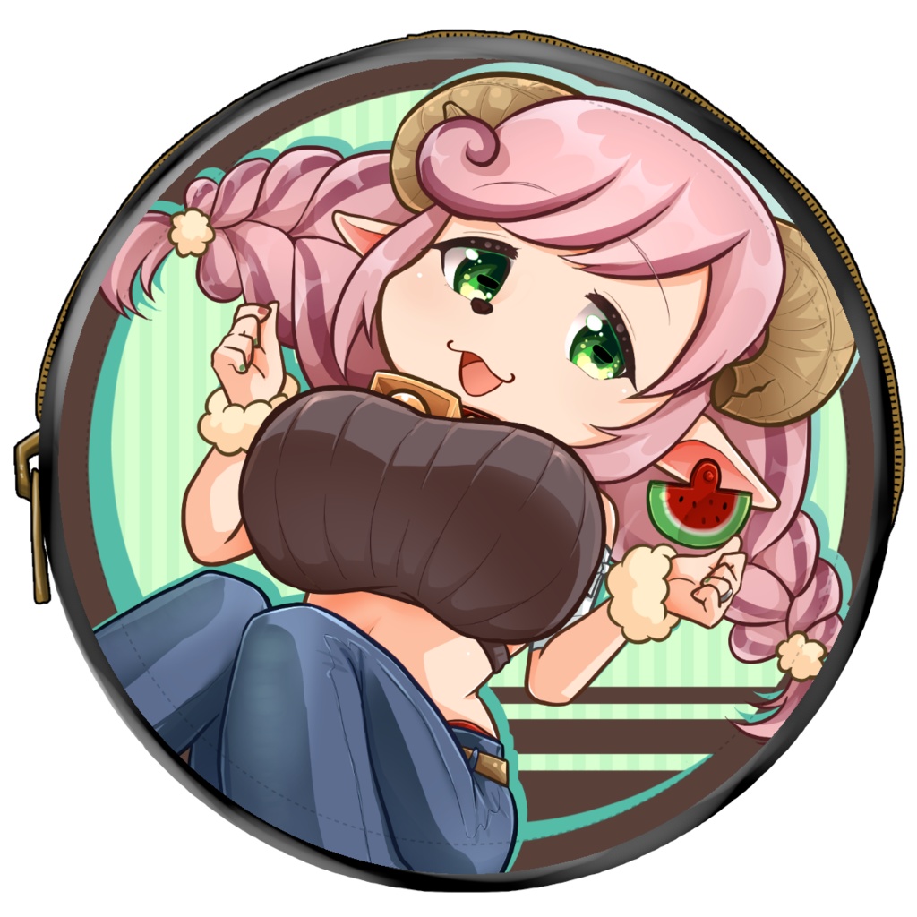 ぴょんぴょん合皮コインケース【あわ家】あわch/夏芽みのり/桐島