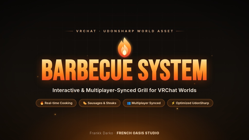 [VRChat Asset] Barbecue System — Interactive Grill / インタラクティブなバーベキュー