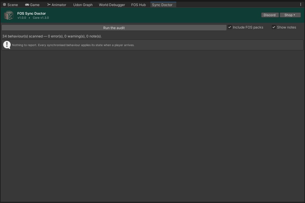 FOS Essentials Core — The free foundation for VRChat world tools