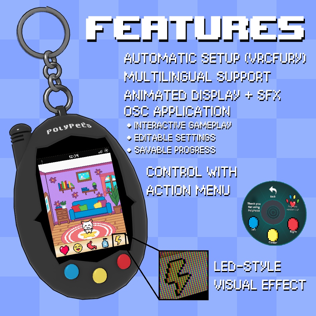 【VRChat | OSC対応】PolyPets v1.0 | バーチャルペットシステム