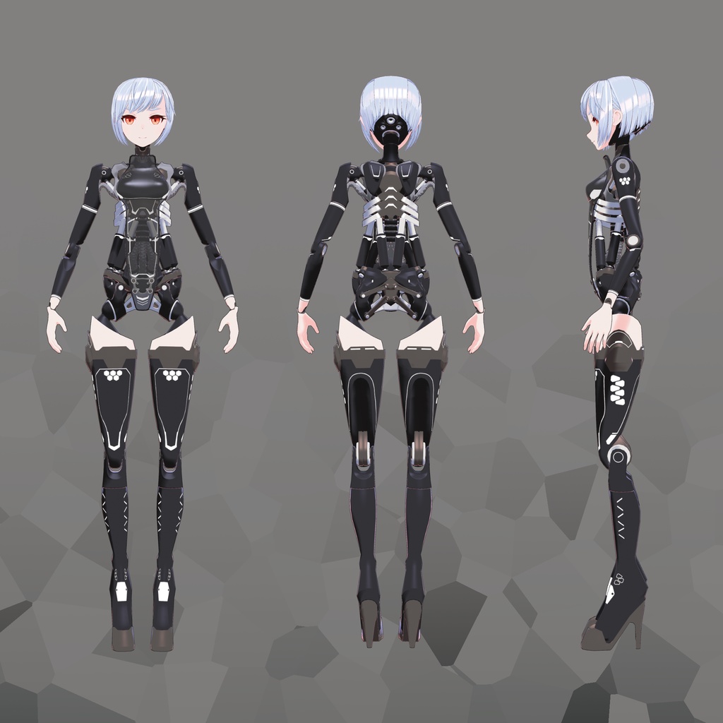 VRChat想定3Dモデル「HPT-HASP2 "LINA"」