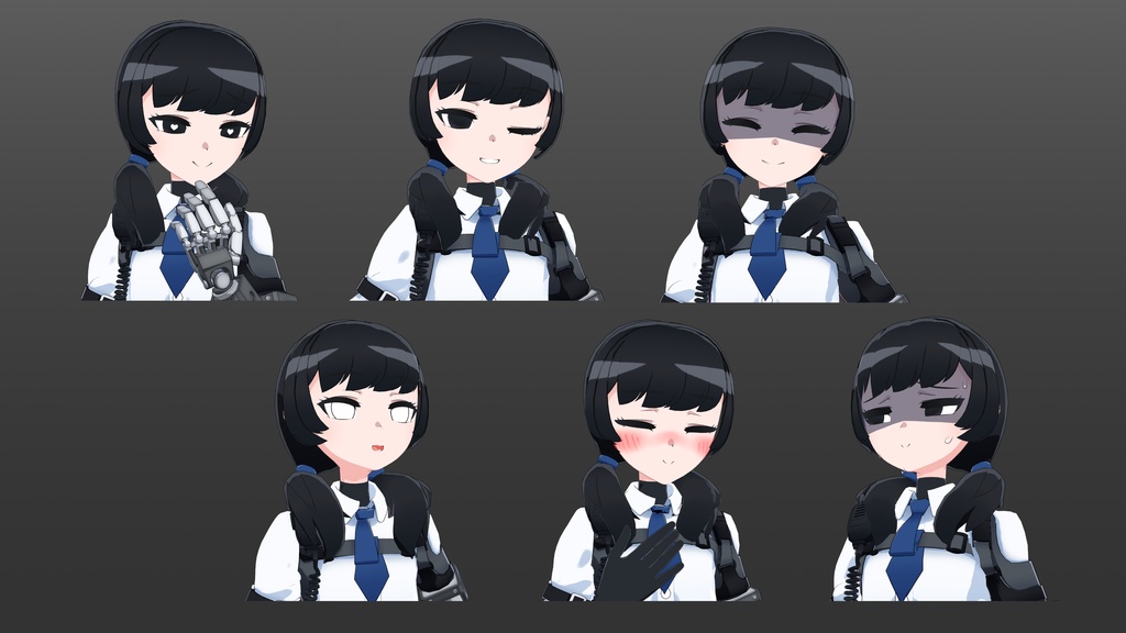 VRChat想定3Dモデル「HPT-TCEL "NERY"」