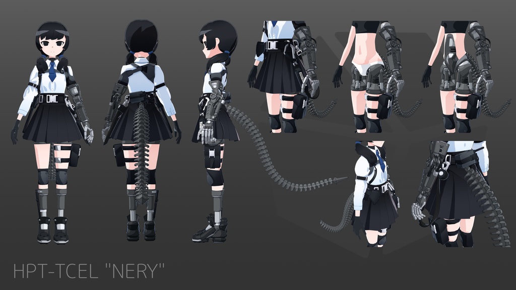 VRChat想定3Dモデル「HPT-TCEL "NERY"」