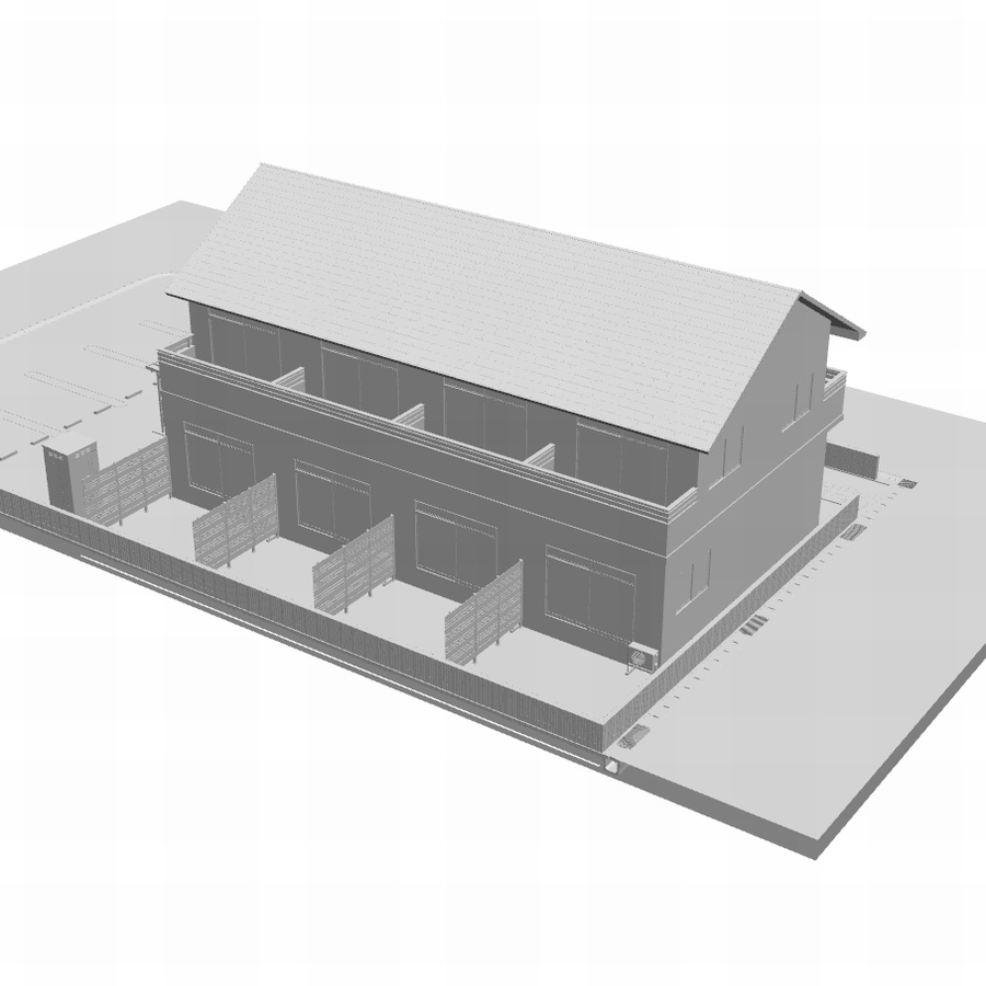 クリスタ用メゾネットアパート(外観・内観)