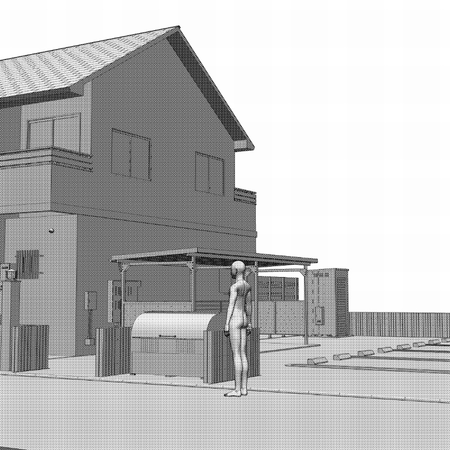 クリスタ用メゾネットアパート(外観・内観)