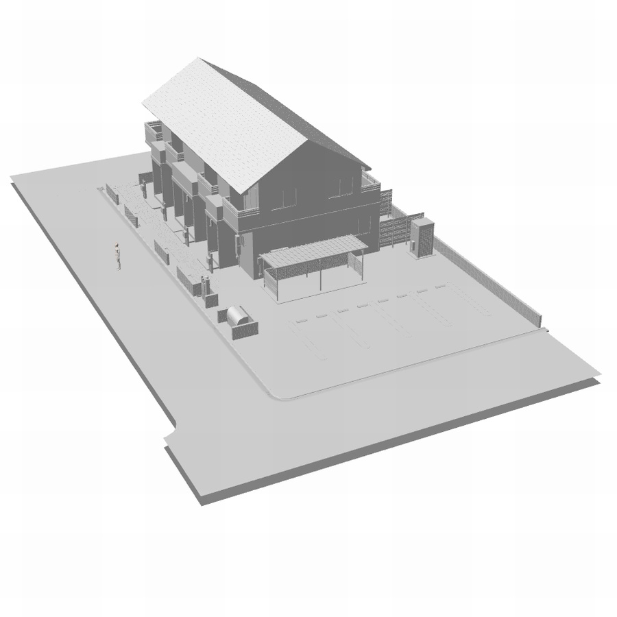 クリスタ用メゾネットアパート(外観・内観)