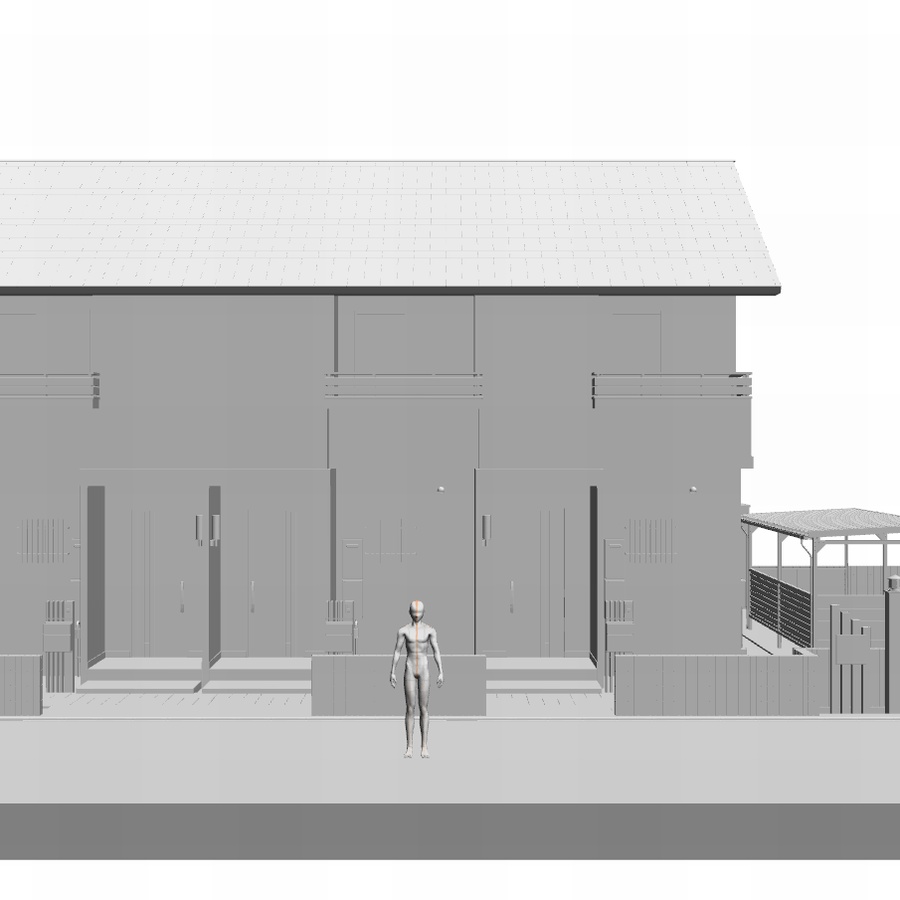 クリスタ用メゾネットアパート(外観・内観)