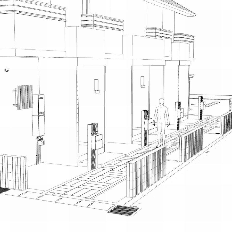 クリスタ用メゾネットアパート(外観・内観)