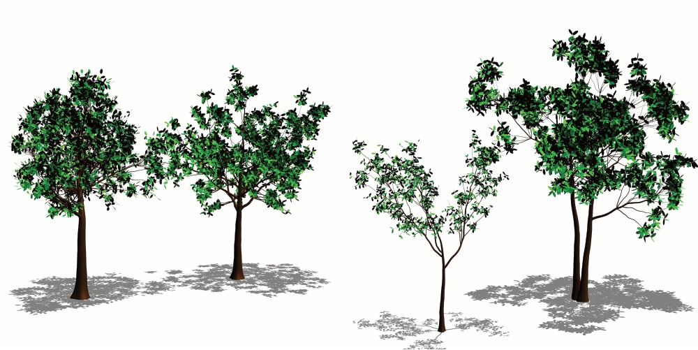 クリスタ用 樹木と草の森林セットVol.1