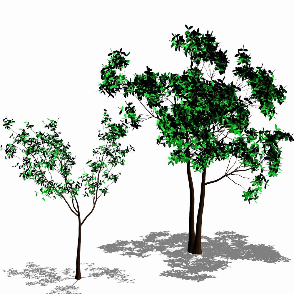 クリスタ用 樹木と草の森林セットVol.1