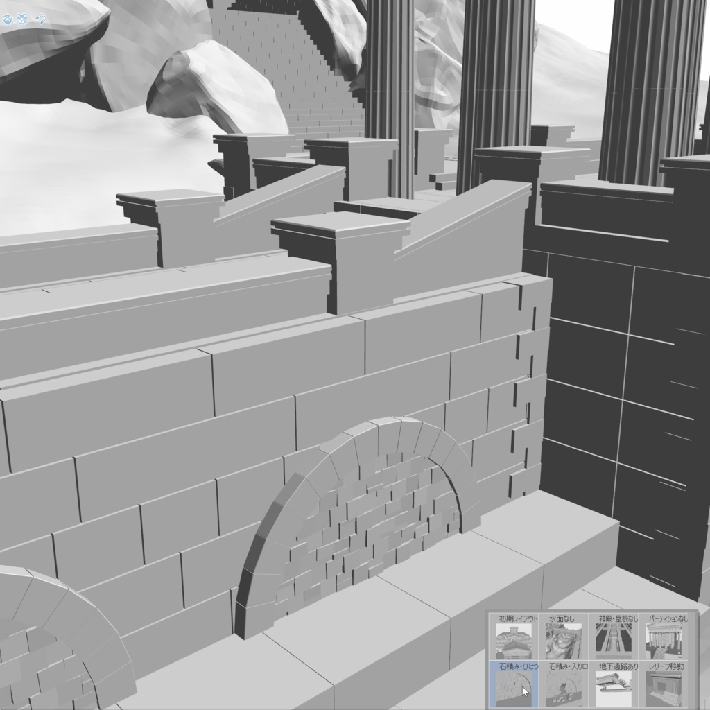 クリスタ用 古代神殿