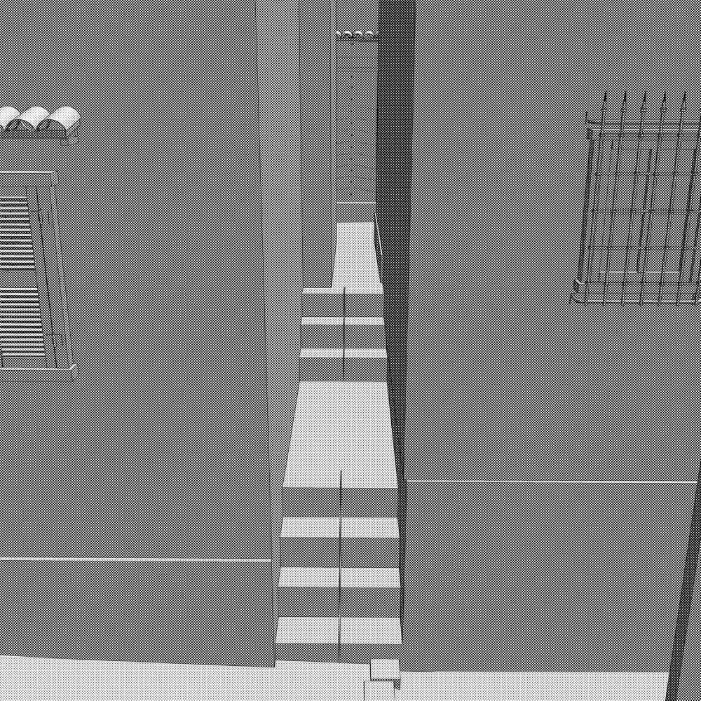 クリスタ用 中世の街並み 狭い道