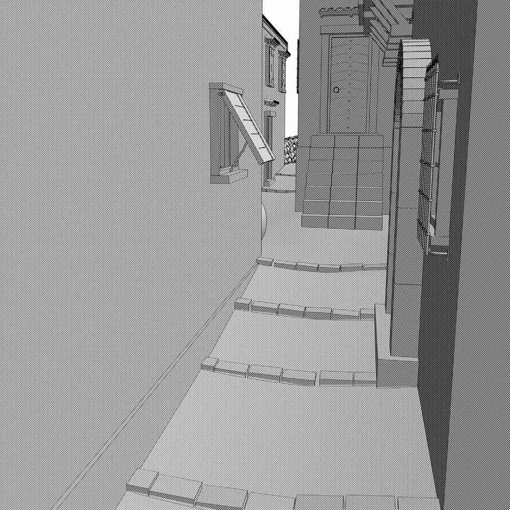 クリスタ用 中世の街並み 狭い道