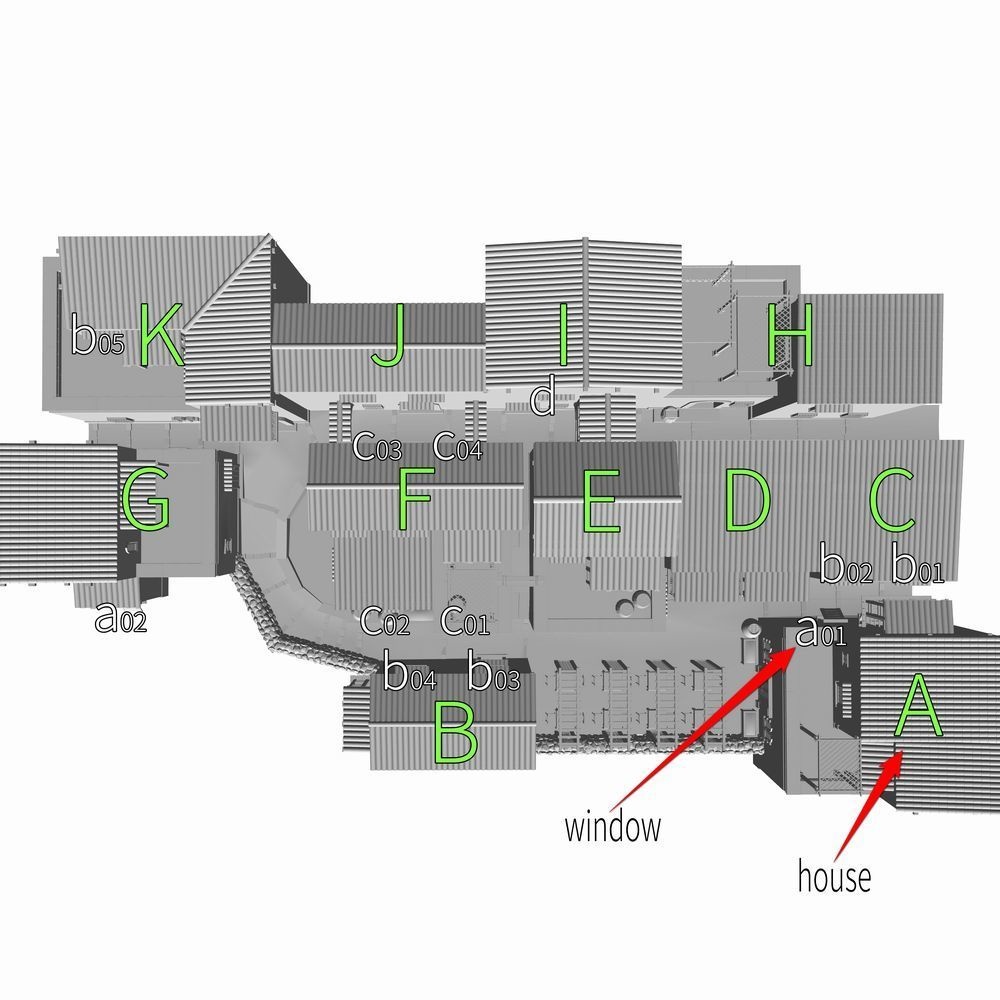 クリスタ用 中世の街並み 狭い道