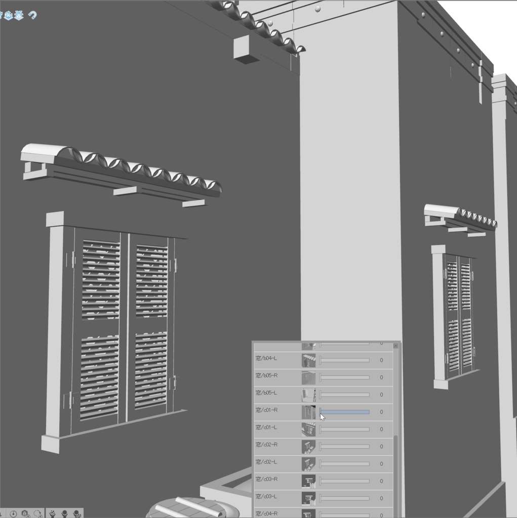 クリスタ用 中世の街並み 狭い道