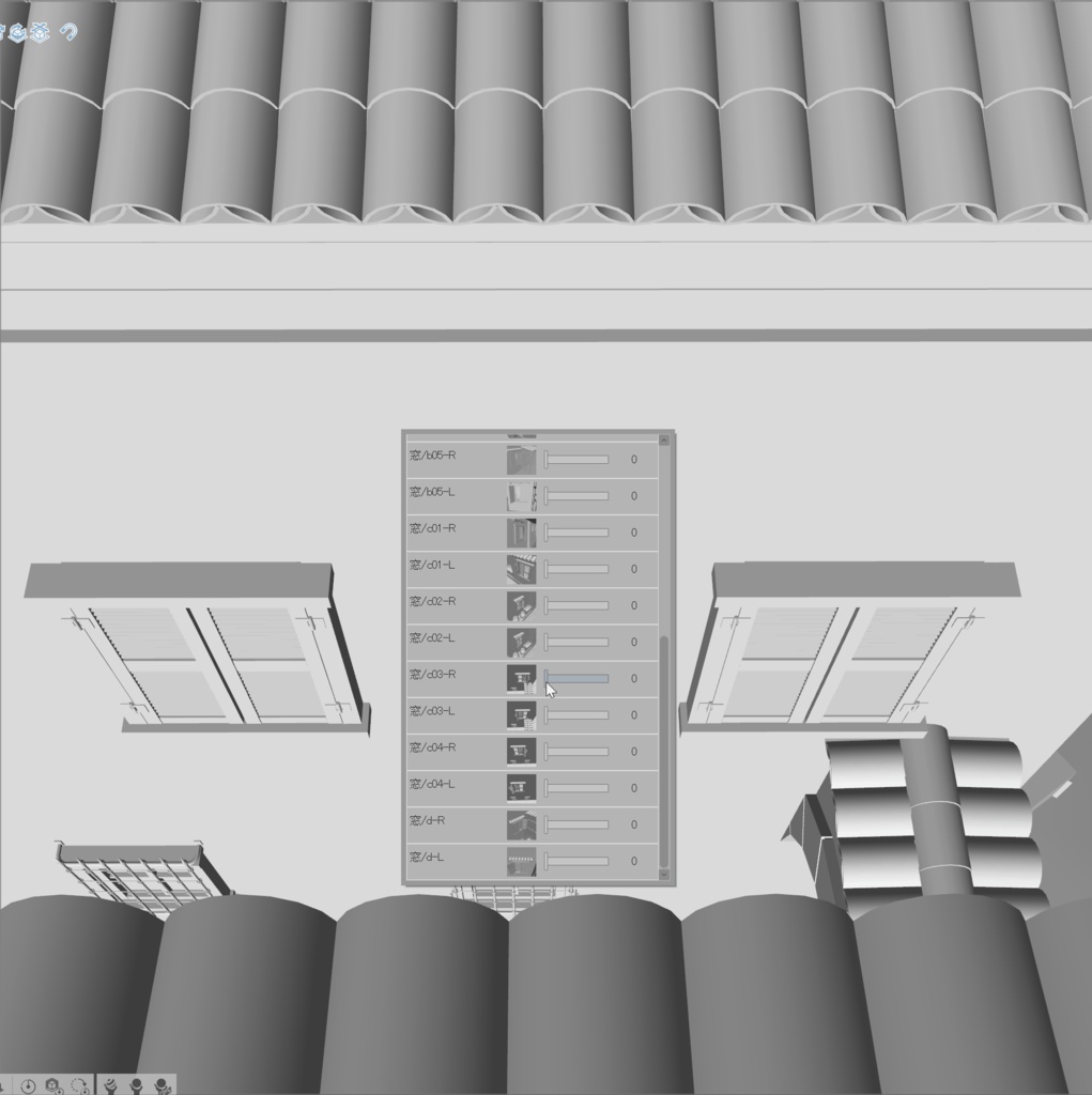 クリスタ用 中世の街並み 狭い道