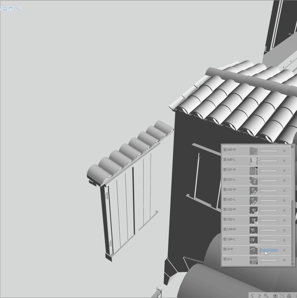 クリスタ用 中世の街並み 狭い道