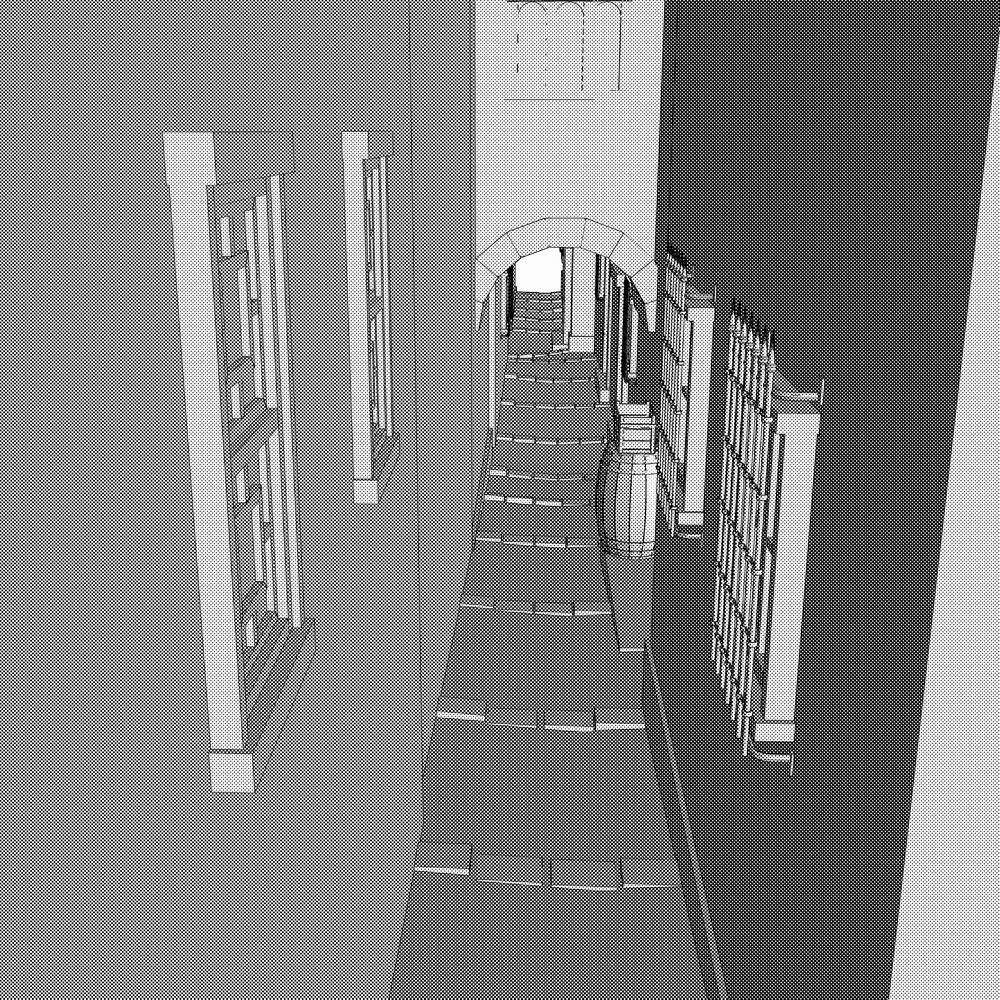 クリスタ用 中世の街並み 狭い道