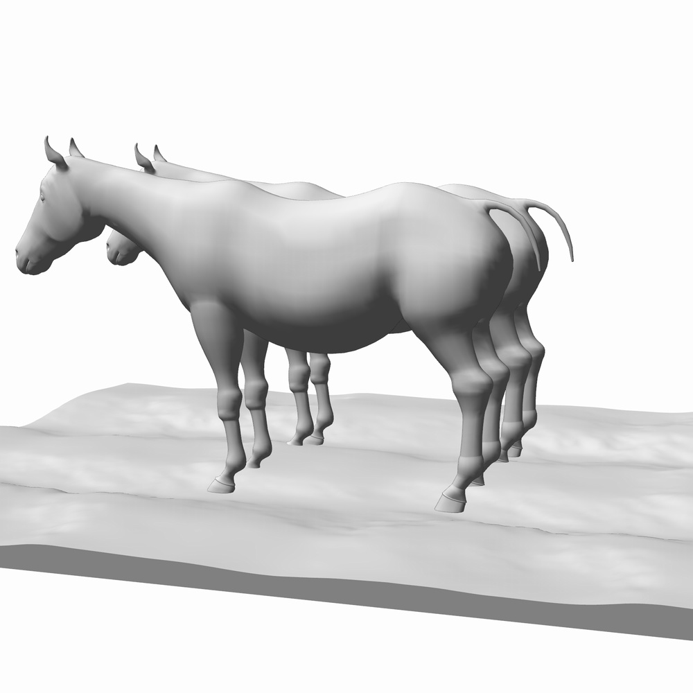 クリスタ用 二頭立て幌馬車