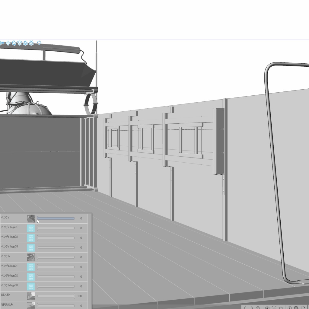 クリスタ用 二頭立て幌馬車