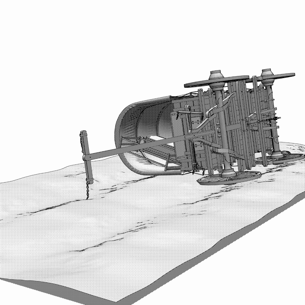 クリスタ用 二頭立て幌馬車